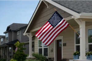 Florida home with American flag – Florida VA Land and Construction Loans by VA Construction Loan.